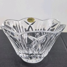 Tyrone Crystal Russet Full Lead Cut Glass Bowl Handmade Ireland 3in Tall