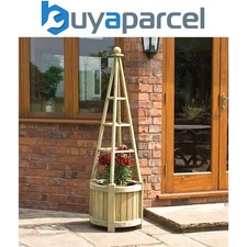 Rowlinson Marberry Wooden Obelisk Planter Pot Plant Support