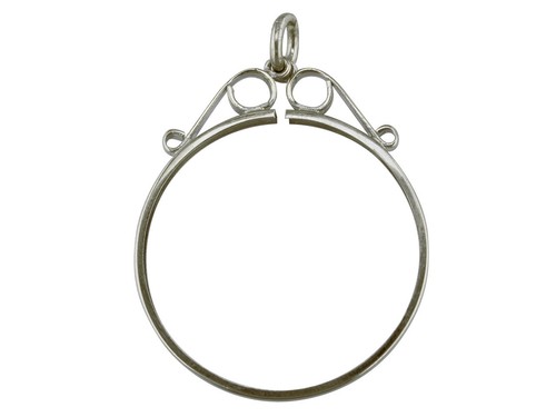 Sterling silver coin mount - silver,