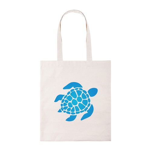 Blue turtle tote - tote, bag