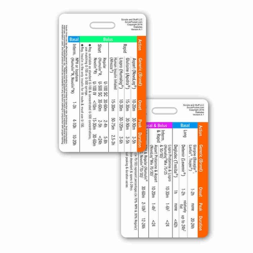 Insulin vertical badge card - insulin,