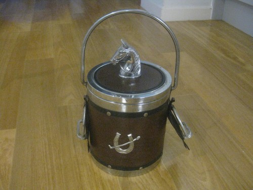 Vintage horse ice bucket polo - vintage,