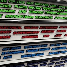 23pcs Strong Magnetic 3D PLA Toolbox Labels Tool Chest Organizer Labels Stickers