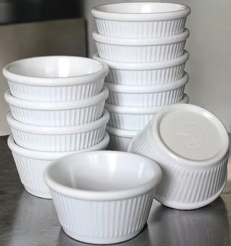 Melamine fluted ramekin - 12,