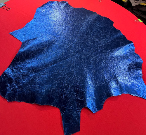 Metallic klein blue leather - metallic,