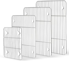 HaWare Cooling Rack Set of 4, Stainless Steel Thick Wire Rack for Baking Roastin