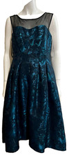 Vera Wang brocade dress with illusion neck US 12 UK 16