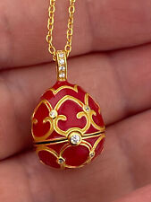 Imperial Faberge Egg Pendant 18k Yellow Gold Faberge egg Imperial  Royal Jewelry