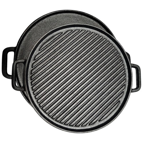 30cm cast iron double sided - 30cm, double-sided