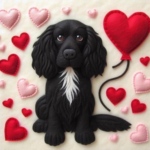 Luxury black cocker spaniel - luxury,