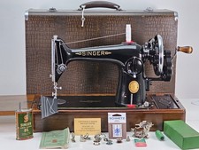 Stunning 1950 Singer 201K Sewing Machine, Serviced, for Leather, Fabric, Canvas