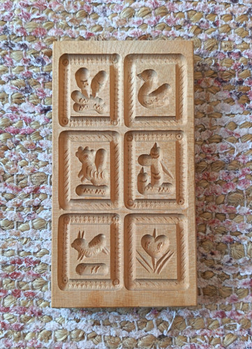 Wooden cookie butter mold - wooden,