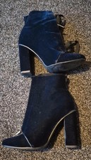 Zara Navy Midnight Blue Velvet