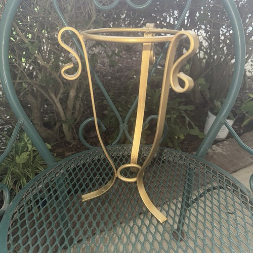 Gold metal floor size candle - metal,