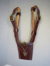 Vintage British Military Army Sam Browne Belt Sword Frog - Leather