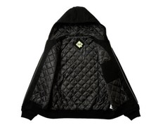 PALACE HARDWARE HOODED WORKWEAR JACKET BLACK Size XL Cotton Quilted Bomber