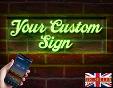 Neon LED Sign light up Home Bar Man cave personalised illuminated