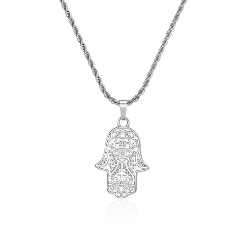 Hamsa pendant necklace mens - hamsa,