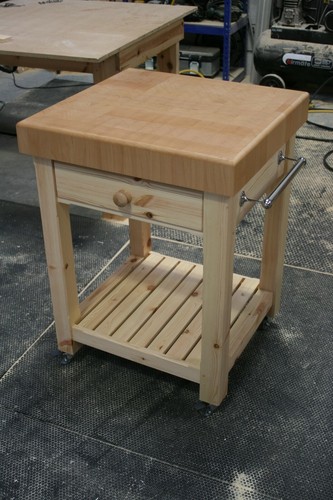Butchers block trolley - block,