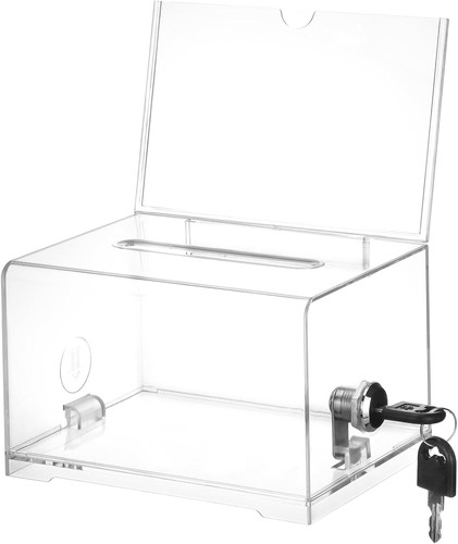 Clear acrylic box - clear, lock