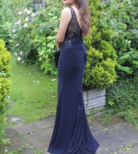 Black evening prom dress, Sherri hill, lacy, beaded, size 10 lined