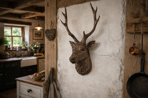 Stag head wall art - stag, animal