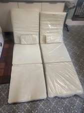 Cream Sun Lounger Cushions (