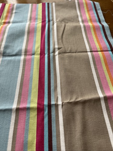 Vibrant striped fabric offcut - striped,