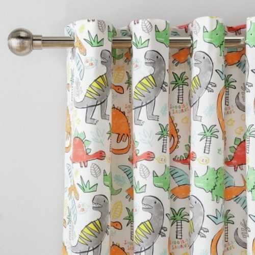 Dinosaur printed curtains - dinosaur,