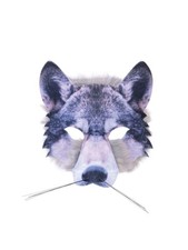 Grey Wolf Face Mask Costume