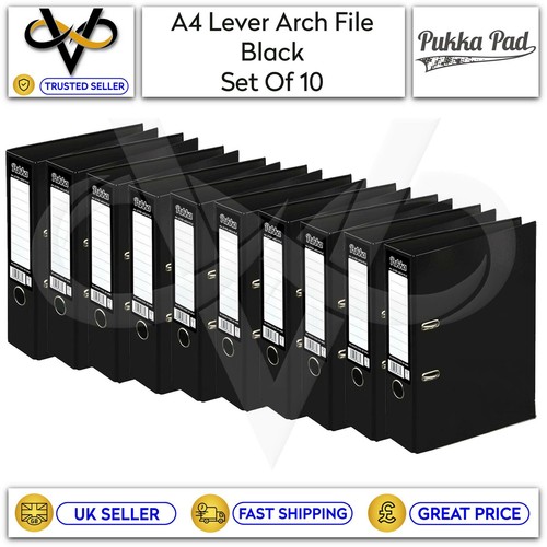 Pukka lever arch file black - lever,