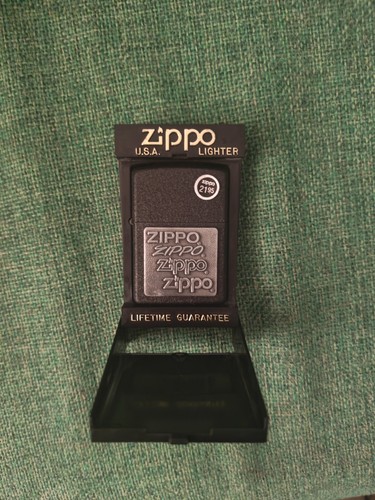 Black crackle silver zippo - black,