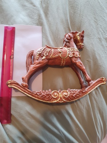 Large wooden rocking horse - wooden,