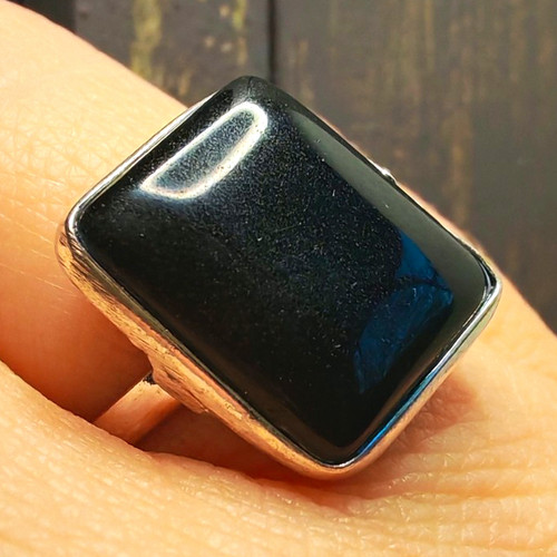 Silver signet ring square - signet,