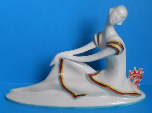 Sitzendorf art deco lady - ~,