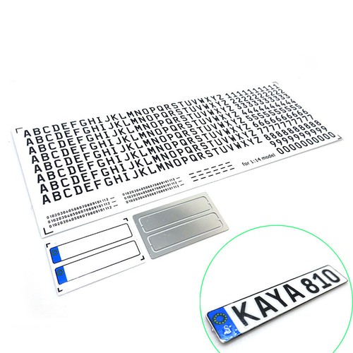 Europe license plate - model, for