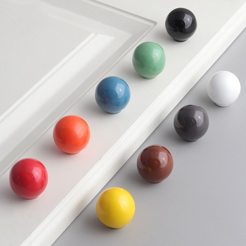 Ceramic ball knobs - ceramic, cabinet