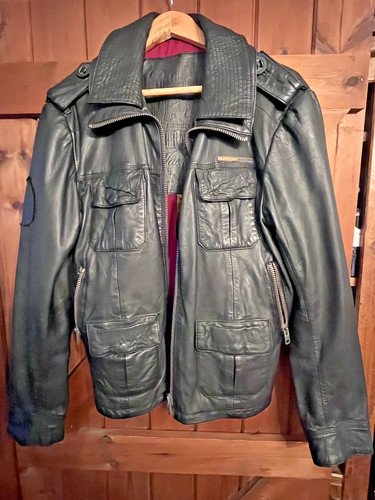 Superdry black leather - superdry,