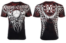 Xtreme Couture Affliction Men's T-Shirt BARE BONE Skull Black Tattoo Biker S-2XL