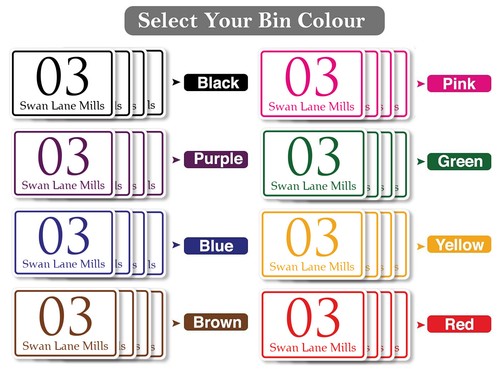 Wheelie bin numbers custom - x,
