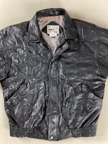 Vintage leather bomber - leather, jacket