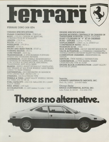 1976 ferrari dino 308 - ferrari,