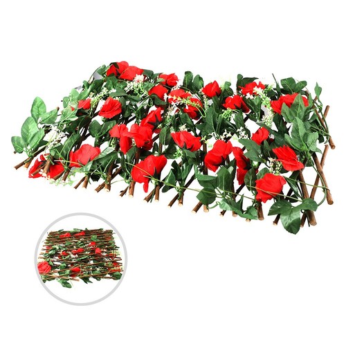 Expandable red blossom trellis - red,