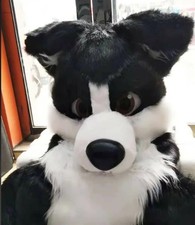 Premade Fursuit Head Dog Plush