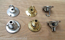 SOLID BRASS vintage retro antique art deco ceiling light hook rose hanging hook