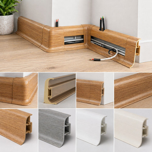 Plastic skirting board 59mm - plastic,