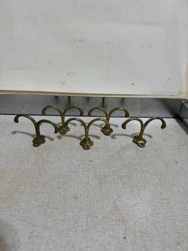 Vtg brass ceiling hooks - brass,