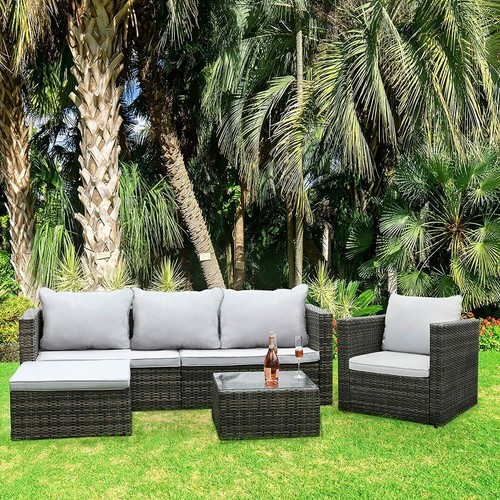 Seater rattan garden sofa - seater,