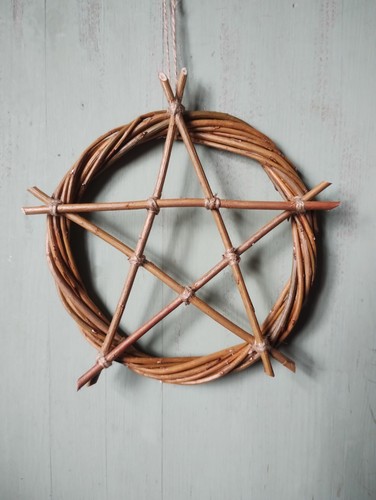 Natural willow pentacle - willow,