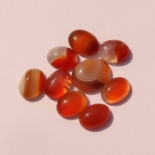 Red Carnelian cabochons for jewellery making | Oval and Round Carnelian cabochon